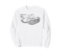 VK 1801 Panzer I Prototype German WW2 Tank Diagram Info Sweatshirt