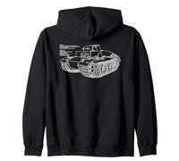 VK 1801 Panzer I Prototype German WW2 Tank Diagram Info Zip Hoodie