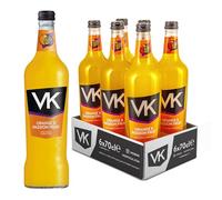 VK Alcopop Bottles 6 x 70cl Orange & Passionfruit - Big Bottles - Vodka - Pre Mixed & Ready to Drink - 3.4% ABV - Maximum Flavour Sparkling Vodka Drink