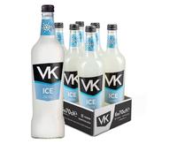 VK Alcopop Bottles | VK Ice | 6 x 70 ig Bottles X6 | Vodka | Pre Mixed & Ready to Drink | 3.4% ABV | Party Drink | Maximum Flavour Sparkling Vodka Drink | Ice