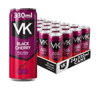 VK Alcopop Cans | Black Cherry | 24 x 330ml | 3.4% ABV | Sparkling Vodka Drink | Pre-Mixed Cans | Ready To Drink Pack | Cherry Vodka | Drinks Case Pack | Multipack