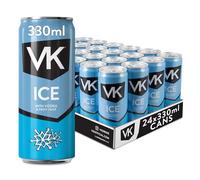 VK Alcopop Cans | Ice Vodka Drink | 24 x 330ml | 3.4% ABV | Sparkling Vodka Drink | Pre-Mixed Cans | Ready To Drink Pack | Lemon | Case Pack Drinks | Multipack