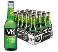 VK Apple & Mango Drinks | Plastic Bottles | 24 x 275ml Case Pack | Vodka Alcopop | PET Plastic Bottles for Events | Weddings, Parties, Festivals | NOT GLASS | Glass free | Alcoholic Drink