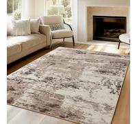 VK·LIVING Upgraded 14.5mm Thick Sponge Large Rug Modern Abstract Non-slip Soft Medium Pile Area Rugs for Living Room Bedroom Office Brown 160X230CM