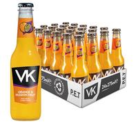 VK Orange & Passionfruit Drinks | Plastic Bottles | 24 x 275ml Case Pack | Vodka Alcopop | PET Plastic Bottles for Events | Weddings, Parties, Festivals | NOT GLASS | Glass free | Alcoholic Drink