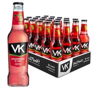 VK Strawberry & Lime | 24x275ml | Glass Bottles | VK Alcopops | Vodka