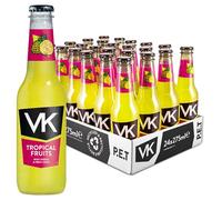 VK Tropical Fruits Drinks | Plastic Bottles | 24 x 275ml Case Pack | Vodka Alcopop | PET Plastic Bottles for Events | Weddings, Parties, Festivals | NOT GLASS | Glass free | Alcoholic Drink