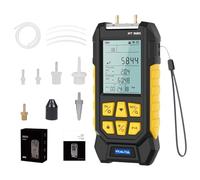 VKALTUL Digital Manometer PT520,Dual Port Air Gas Pressure Tester Differential with 10 Units High Accuracy Value 29 Data Stores Backlight Display,-100~200Kpa,-1000~2000mbar