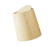 VKCMNWE Retro Plastic Wastebasket with Simulation Wood Grains Pattern Touch Top Cover Trash Can for Small Space Office and Bedroom Wood Grains Trash Can with Lid