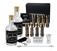 VKDONE Whiskey Making Kit, DIY Cocktail Infusion Kit for Adults, Mixology Gifts for Men, Make Your Own Personalized Bourbon, Unique Barware in Stainless Steel