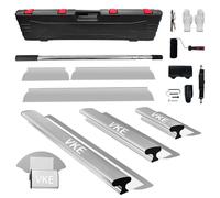 VKE Coating Knife Set, Perfect Liss Stainless Steel Kit 30, 50 & 80 cm, Coated Spatula Set with 1-2.1 m Extension Handle and Replacement Blade, Coating Knife Glasses and Gloves Included