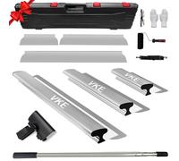 VKE Drywall Skimming Blade, 12"/20"/32"Spatula Blade,39"-82"Extension Handle, Stainless Steel Skimming Blade, Suitable for Wall/Ceiling Smoothing,Drywall Taping Tools with Outer Box, Silver