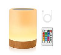 VKH Rechargeable Touch & Remote RGB Night Light, 13 Colors, Dimmable LED Rechargeable Table Lamp, Portable USB Battery Bedside Lamp for Bedroom, Baby Room, Camping & Ambient Lighting