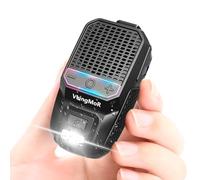 VkingMoR Wearable Bluetooth Speaker, Clip-On Portable Speaker with Built-in Mics Hands-Free Music and Calls for Hiking/Biking, Small Speakerr with LED Light, 15H Battery Life Speakerr(Black)