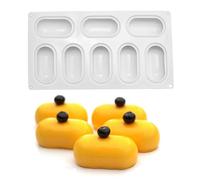 Vkinman Mousse Cake Molds 8 Holes Silicone Molds Baking for Mousse Cake 3D Baking Molds Non-Stick Candy Chocolate Jelly Baking Mould for Chocolate Cheesecake Pastry Jelly, Pillow Shape Pillow Shape