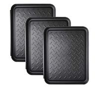 Vklopdsh 3PCS Boot Duty Shoe Mat Trays,Storage,Dog Bowl or Bowl Mats Trap Mud to Floor 13.7X10.8 Inch
