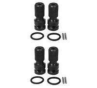 Vklopdsh 4 Pack 1/2 Drive to 1/4 Hex Socket Adapter Quick Release Chuck Converter for Impact Ratchet Wrench