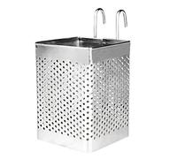 Vklopdsh Chopstick Holder Stainless Steel Hanging Cutlery Drying Basket Dish Draining Board with Kitchen Utensils (B)