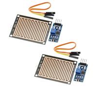 VKLSVAN 2PCS Rain Water Sensor Rainwater Module Rain Drops Detection Moisture Monitor Sensor 3.3V-5V LM393 Weather Humidity Module for Arduino