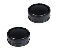VKO Front Body Cap Rear Lens Cap Compatible with Sony | a6600 a6100 a6400 a6500 a6300 a6000 a5100 a5000 A7SII A7R/S A7RII E Mount, as ALCB1EM ALCR1EM (2 Pack)