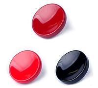 VKO Metal Soft Shutter Release Button,Delicate Camera Shutter Button Black Red Dark-red 11mm Concave Surface(3 Pack)