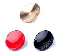 VKO Metal Soft Shutter Release Button,Delicate Camera Shutter Button Black Red Golden 11mm Concave Surface(3 Pack)