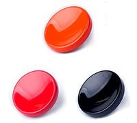VKO Metal Soft Shutter Release Button,Delicate Camera Shutter Button Black Red Orange 11mm Concave Surface(3 Pack)