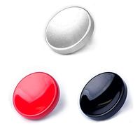 VKO Metal Soft Shutter Release Button,Delicate Camera Shutter Button Black Red Silver 11mm Concave Surface(3 Pack)