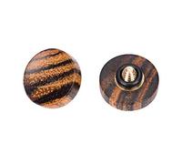 VKO Wood Soft Shutter Release Button,Delicate Camera Shutter Button 12mm Concave Surface Golden Black 1 PCS (Wood Grain Random)