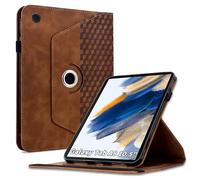 Vkooer 360° Rotating Case Compatible with Samsung Galaxy Tab A8 10.5 SM-X200/X205/X207 360° Rotatable Multi-Angle PU Leather Protective Case with Stand Function for A8 10.5 Inch 2021, Brown