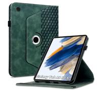 Vkooer 360° Rotating Case Compatible with Samsung Galaxy Tab A8 10.5 SM-X200/X205/X207 360° Rotatable Multi-Angle PU Leather Protective Case with Stand Function for A8 10.5 Inch 2021, Green