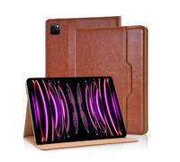Vkooer Case for iPad Pro 11 Inch (2022/2021/2020/2018 Model), and iPad Air 5/4 (10.9-inch 2022/2020) with Pencil Holder PU Leather Folio Cover Bookcase with Auto Sleep/Wake Multi Angle Stand-Brown