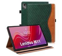 Vkooer Case for Lenovo Tab M11 11" 2024 TB330FU Leather Folio Cover Lenovo Tab M11 Case with Auto Sleep/Wake Multi Angle Stand - Dark green