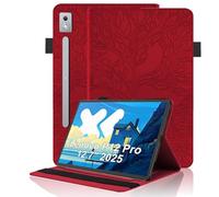 Vkooer Case for Lenovo Tab P12 Pro 12.7 inch PU Leather Folio Folding Stand Cover with Card Pocket Multi-Angle Viewing Auto Sleep/Wake for Lenovo Tab P12 Pro 12.7 inch Tablet - Red