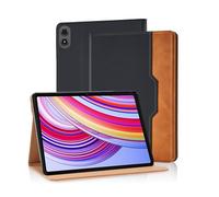 Vkooer Case for Redmi Pad 2 Pro 2025/Pad pro 12.1 2024/Poco Pad M11 PU Leather Multi-Angle Viewing Folio Case Protective Stand Cover with Front Pocket and Fixing Band for Tab Redmi Pad 2 Pro,Black