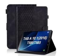 Vkooer Case for Samsung Galaxy Tab A 10.1 inch 2016 [Auto Sleep/Wake] T580 / T585 Leather Folio Cover with Multi Angle Viewing Stand Card Holder Tablet Shell fit Galaxy Tab A6 10.1- Black