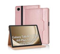 Vkooer Case for Samsung Galaxy Tab A11 Plus A11+ 2025/ Galaxy Tab A9 Plus A9+ 11 inch PU Leather Folio Flip Cover with Multi-Angle Viewing Smart Stand Cover with Pocket,Rose gold