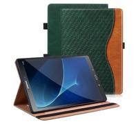 Vkooer Case for Samsung Galaxy Tab A6 10.1 Inch (2016) Protective Case SM-T580/T585 PU Leather Folio Cover Case with Auto Sleep/Wake Card Pocket for Samsung Tab A 10.1 2016 - Dark Green