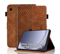 Vkooer Case for Samsung Galaxy Tab A9 (8.7 inch) 2023 SM-X110/ X115 [Card Holder] PU Leather Folio Flip Cover with Multi Viewing Stand for Samsung Tab A9 2023 - Brown