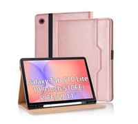 Vkooer Case for Samsung Galaxy Tab S10 Lite 2025/S10 FE / S9 FE 10.9 Inch/Tab S9 11" 2023 PU Leather Folio Flip Cover Multi-Angle Viewing Smart Stand Cover with Pocket Auto Wake/Sleep- Rose gold