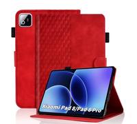 Vkooer Case for Xiaomi Pad 8 / Pad 8 Pro 2025 11.2 Inch/Xiaomi Pad 7 /Pad 7 Pro 2024 Premium PU Leather Folio Cover Smart Shell with Angle Viewing Stand for Xiaomi Pad 7/7 Pro Tablet, Red