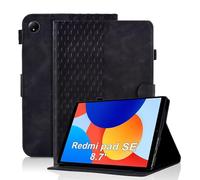 Vkooer Case for Xiaomi Redmi Pad SE 8.7" 2024 Premium PU Leather Folio Cover with Multi Angle Viewing Stand and Card Slots Smart Shell for Redmi Pad SE 8.7" Tablet, Black