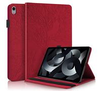 Vkooer iPad 10th Generation Case with Pencil Holder, iPad 10.9 inch 2022 Premium PU Leather Folio Cover with Auto Sleep/Wake Multi Angle Stand for iPad 10 Tablet - Red