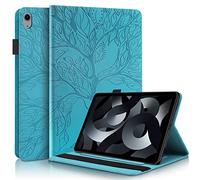 Vkooer iPad 10th Generation Case with Pencil Holder, iPad 10.9 inch 2022 Premium PU Leather Folio Cover with Auto Sleep/Wake Multi Angle Stand for iPad 10 Tablet - Turquoise