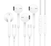 Vkozlm USB C Headphones Wired for iPhone 16 15, iPad Pro Air Mini, Wired Earbuds USBC for iPad 10, MacBook, Lenovo, Dell, Type C Earphones for Google Pixel, Samsung, Microphone, Volume Control, 2 Pack