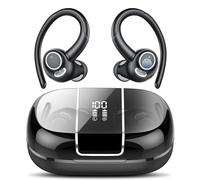 VKROBAG Wireless Earbuds Sport, Bluetooth 5.3 Headphones with ENC Noise Canceling Mic, 48H Bluetooth Ear Buds with Earhooks, LED Display, IPX7 Waterproof Wireless Earphones for Running, Gym, Workout