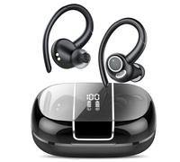 VKROBAG Wireless Earbuds Sport, Bluetooth 5.3 Headphones with ENC Noise Canceling Mic, 48H Bluetooth Ear Buds with Earhooks, LED Display, IPX7 Waterproof Wireless Earphones for Running, Gym, Workout