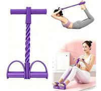 VKSG Multi-Function Tension Rope Band & Pedal Puller Resistance Band, 6-Tube Elastic Yoga Pedal Puller Resistance Band, for Abdomen/Waist/Arm/Leg Stretching Slimming Training (Purple)