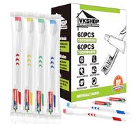 VKshop Bulk Disposable Toothbrush with Toothpaste, 60PS Individually Wrapped Travel Toothbrush Sets,Soft Toothbrushes Perfect for Homeless, Travel, Hotels, Charities, Dentists(White,Toothpaste 5g)