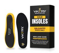 VKTRY Performance Insoles - Gold VKs - Carbon Fiber Shock Absorbing Sport Shoe Insoles for Pro Running, Basketball, Athletics - Improved Explosiveness, Injury Protection and Recovery, Weight 121-170